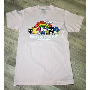 Hello Kitty And Friends T-Shirt Shirt Pink Sanrio Bioworld Keroppi Cute Unisex s